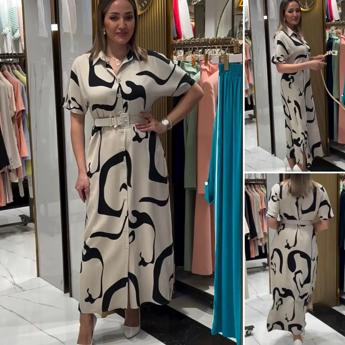 Igapäevane kleit vööga