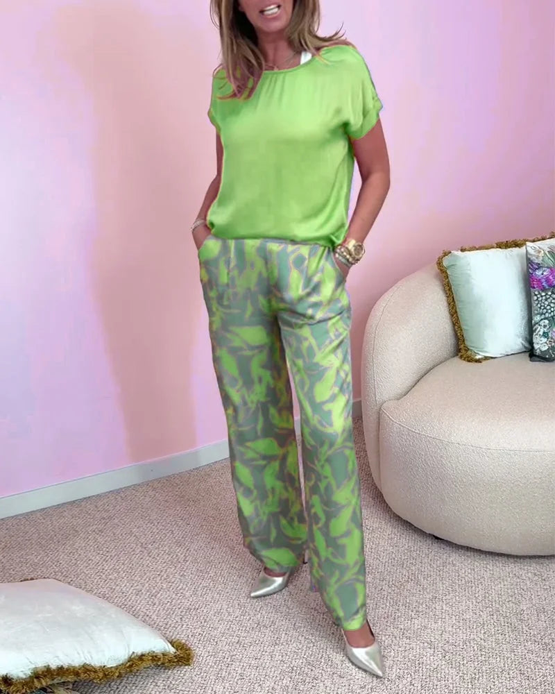 2025 Super mugav pluusi ja pükste komplekt