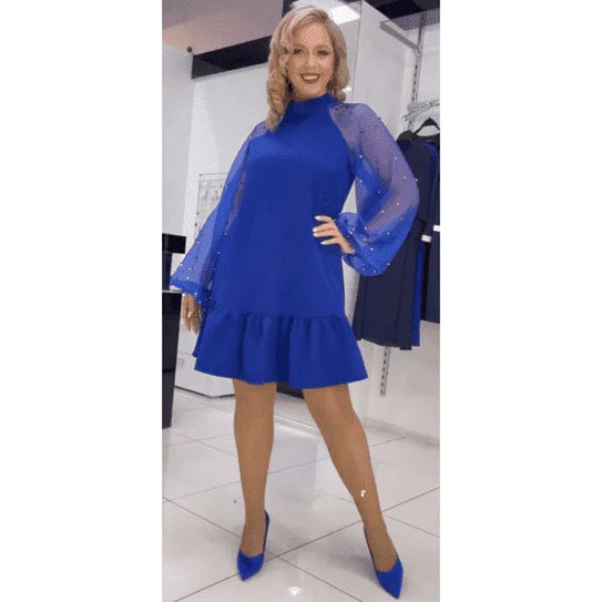 Elegantne kleit lipsuga selja taga