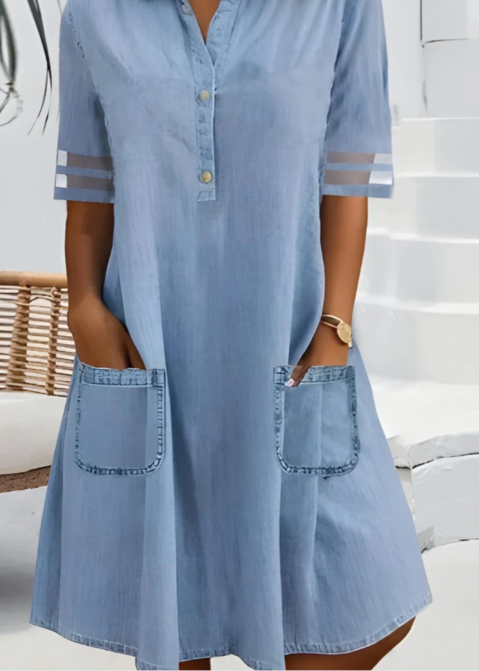 Lihtne ja stiilne džinsist kleit