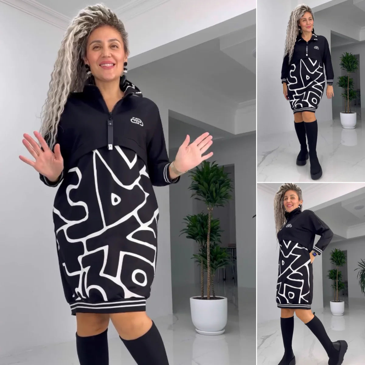 Stiilne kleit tõmblukuga