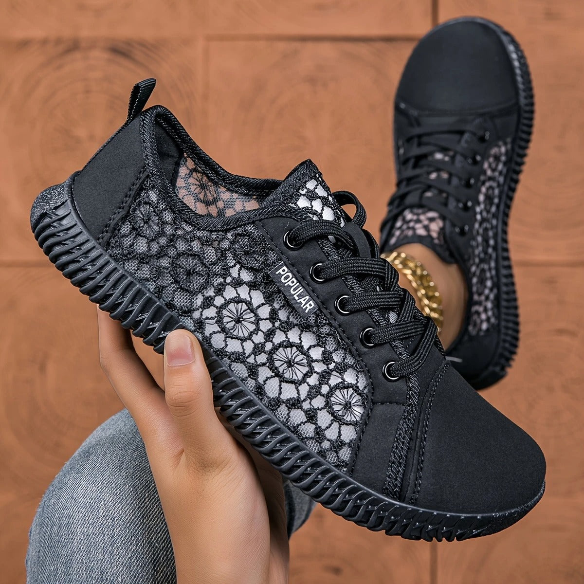 Naiste hingavad võrkkangast mokassiinid