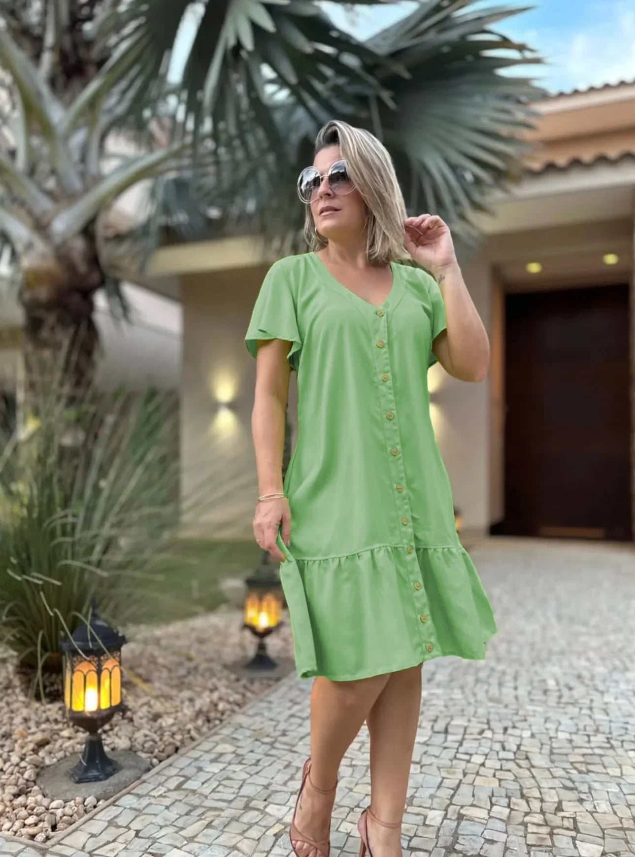 Uus naiste vabaja ühevärviline kleit